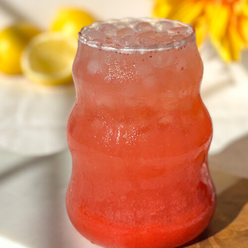 All natural strawberry electrolyte drink